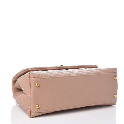 Chanel Caviar Quilted Small Coco Handle Flap Light Beige 5 of 10