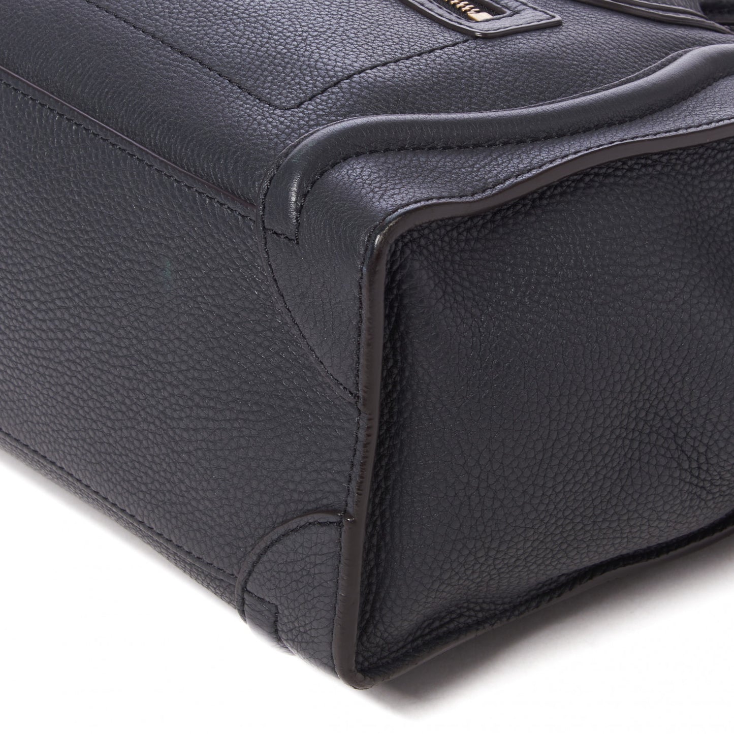 Drummed Calfskin Micro Luggage Black