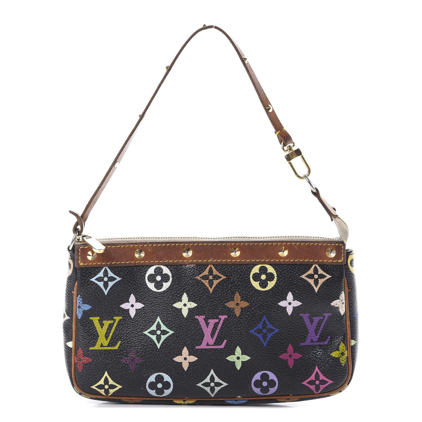 Monogram Multicolor Pochette Accessories Black