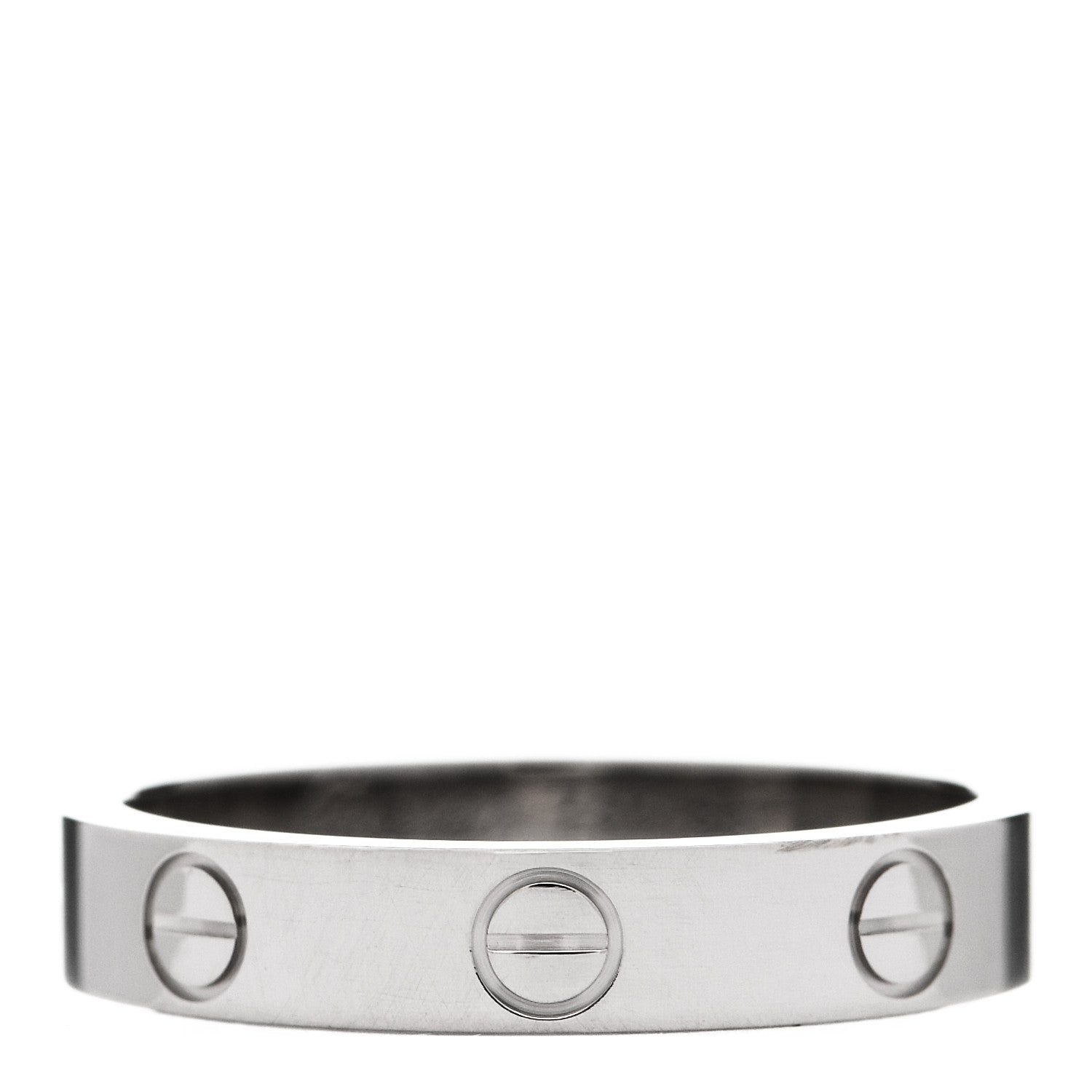 Cartier 18K White Gold 3.5mm LOVE Wedding Band Ring 53 6.25 1 of 4