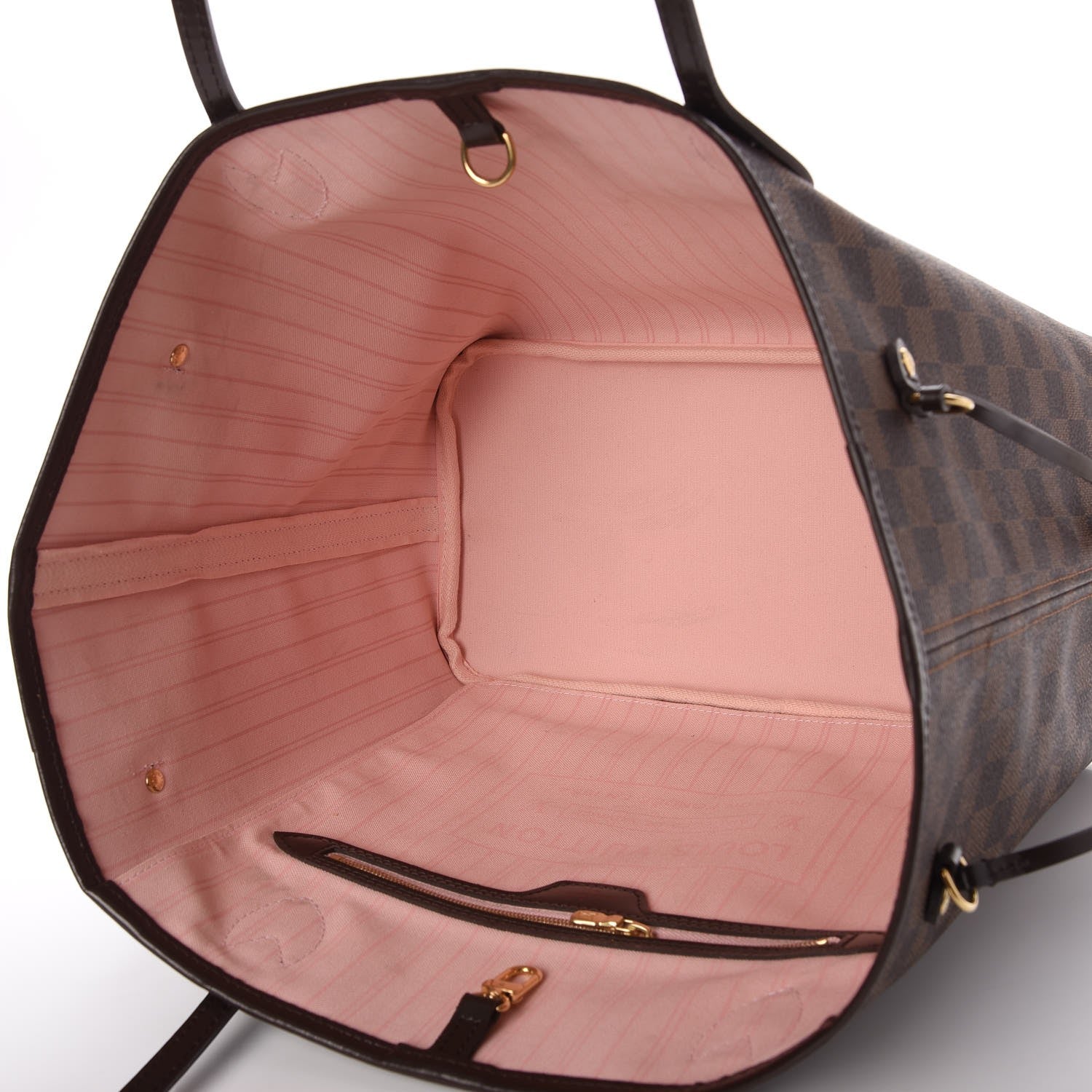 Louis Vuitton Damier Ebene Neo Neverfull MM Rose Ballerine 5 of 11