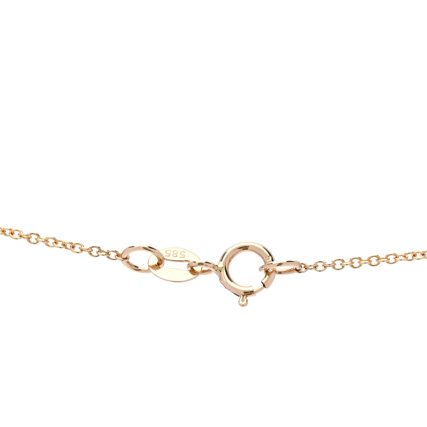 Parker & West by FASHIONPHILE 14K Rose Gold Diamond .17ctw Triangle Five Station Necklace 4 of 5
