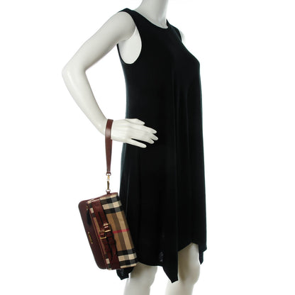 Burberry House Check Bridle Calfskin Adeline Foldover Wristlet Clutch 2 of 9