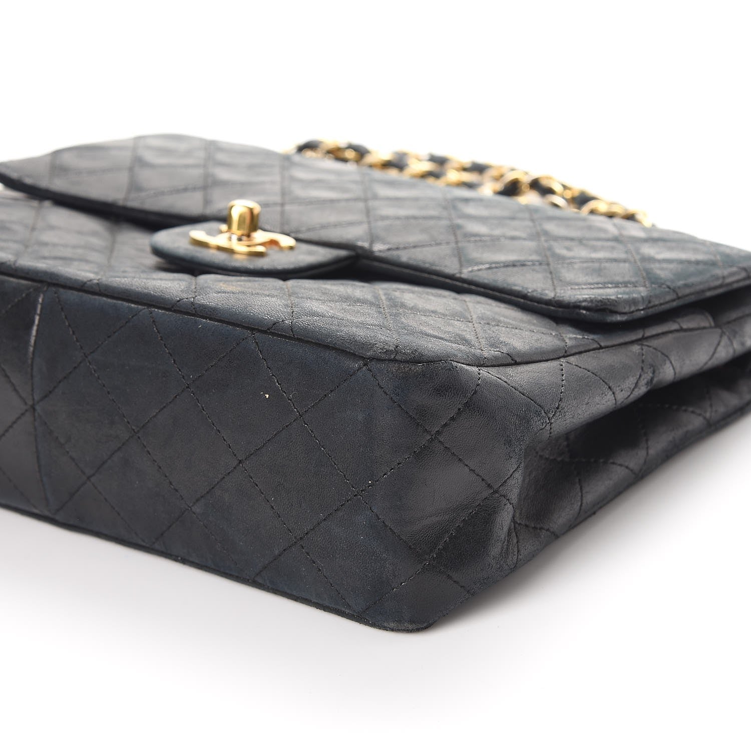 Chanel Lambskin Quilted Medium Double Flap Black 14 of 20