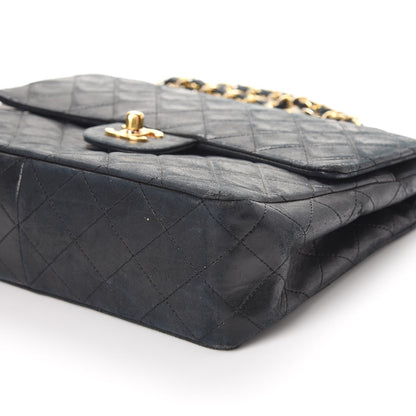 Chanel Lambskin Quilted Medium Double Flap Black 14 of 20