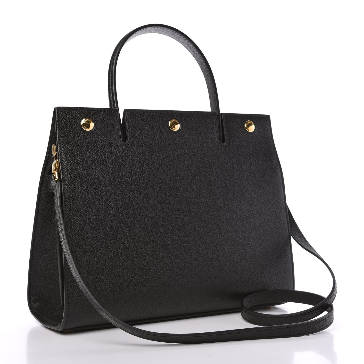 Burberry Grainy Calfskin Small Title Bag Black 3 of 10