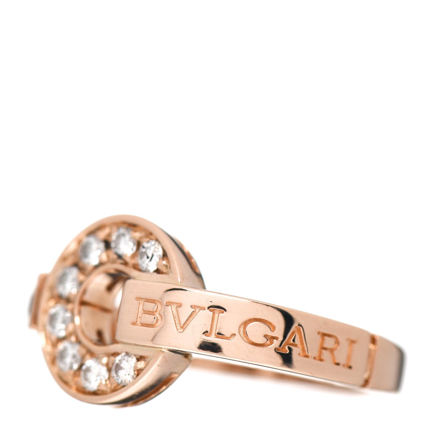 18K Rose Gold Diamond BVLGARI BVLGARI Ring 51 5.75