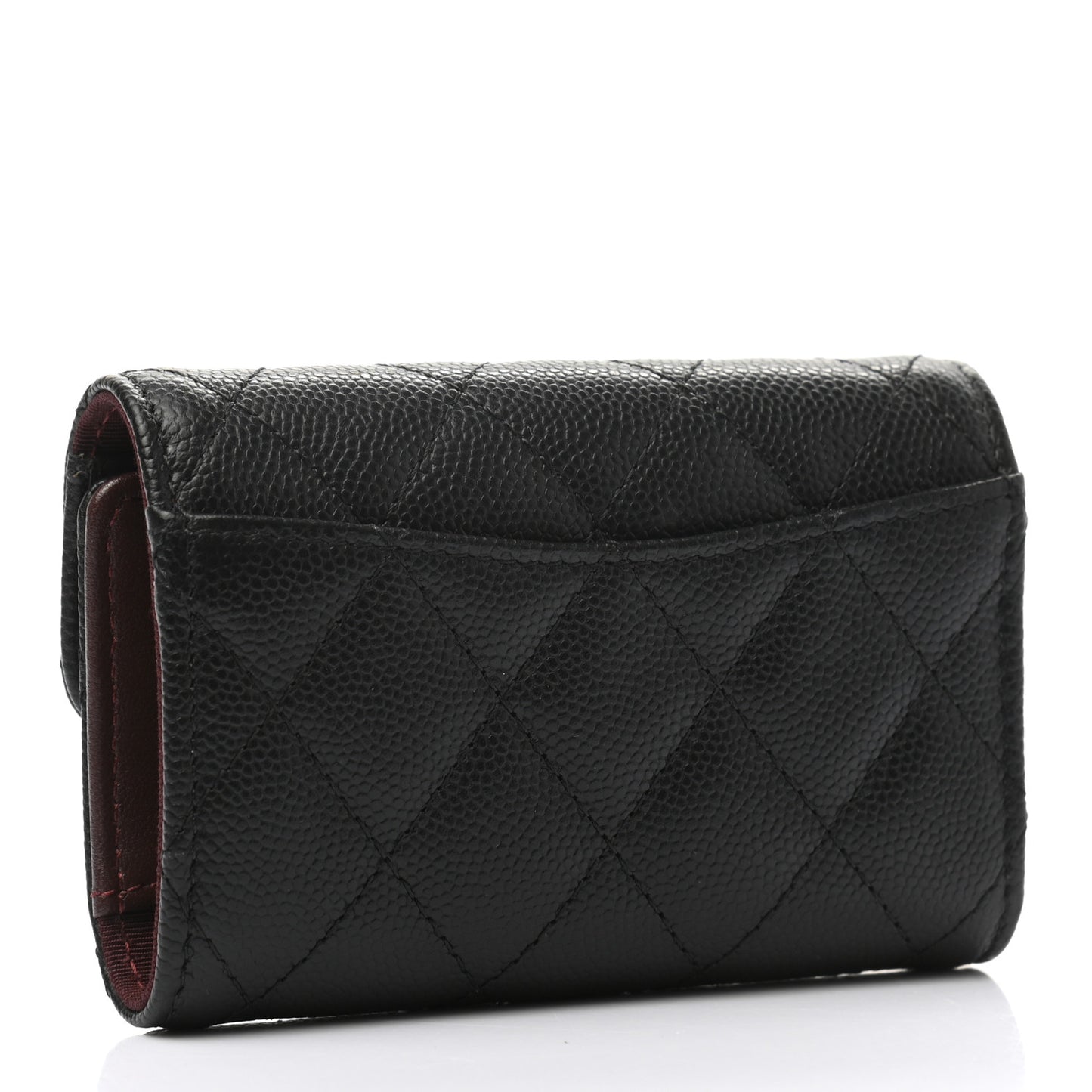 Caviar Quilted Classic 4 Key Holder Wallet Black