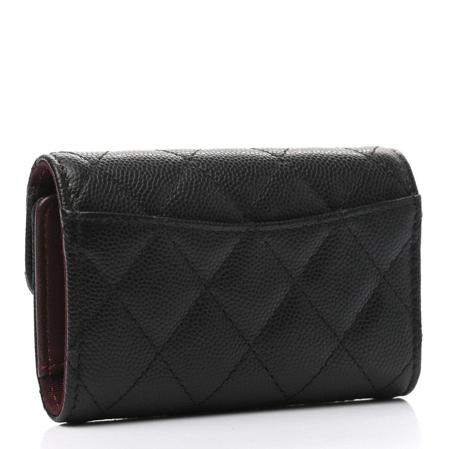 Chanel Caviar Quilted Classic 4 Key Holder Wallet Black 3 of 12