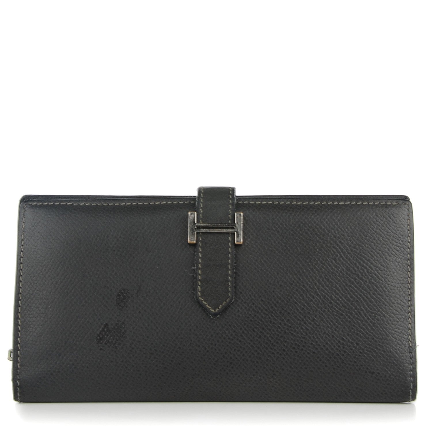 Hermes Epsom Bearn Gusset Wallet Graphite 1 of 13