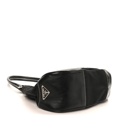 Prada Tessuto Nylon Moon Shoulder Bag Black 4 of 9