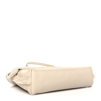 Loro Piana Lambskin Shearling Extra Pocket Shoulder Pouch Ivory 4 of 12