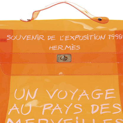 Hermes Vinyl Souvenir De L'Exposition Kelly Orange 7 of 11