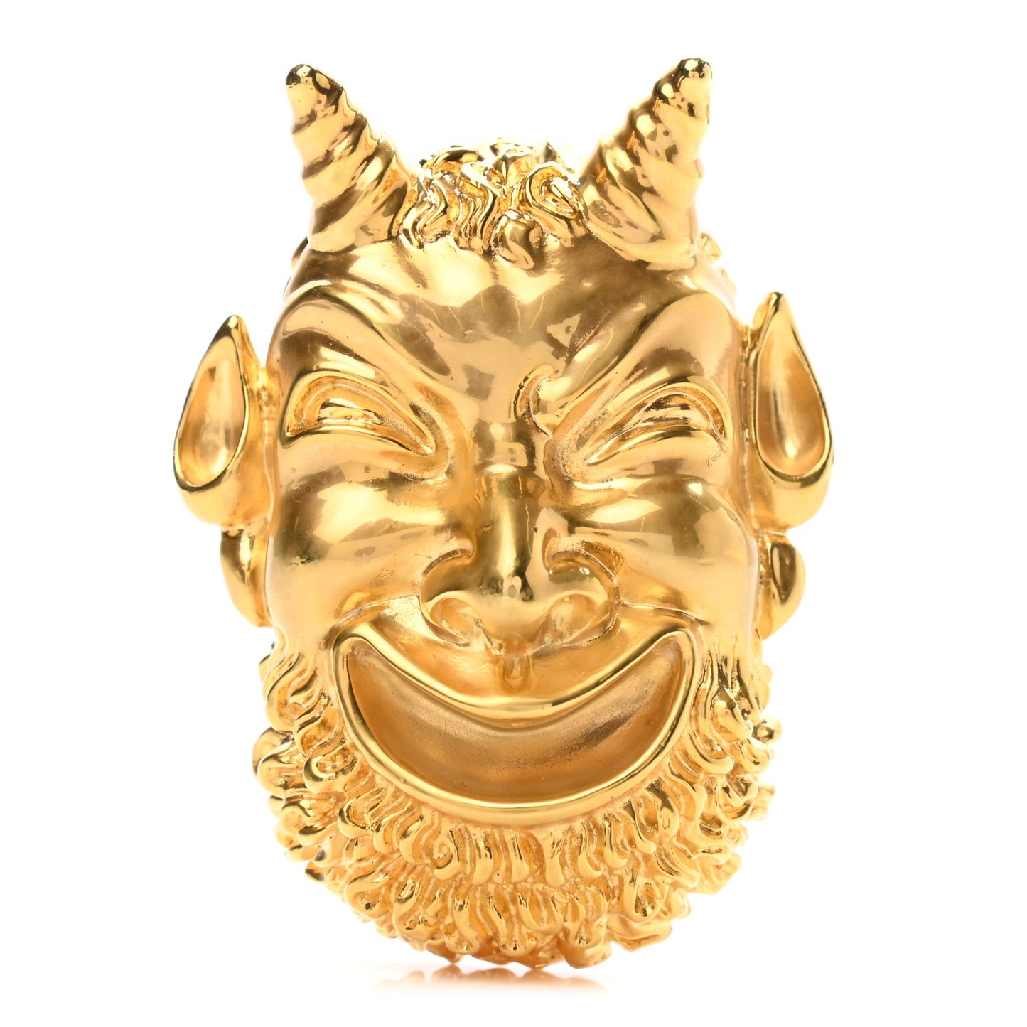 Face Brooch Gold