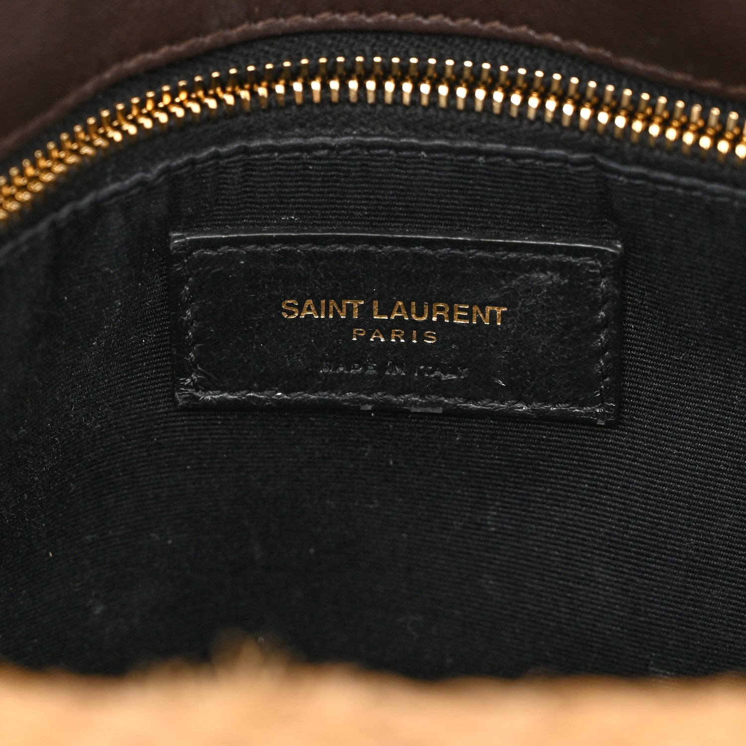 Saint Laurent Raffia Calfskin Monogram Medium Niki Chain Satchel Natural 7 of 14