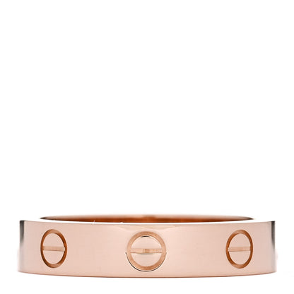 Cartier 18K Pink Gold Diamond 4mm LOVE Wedding Band Ring 53 6.5 3 of 5