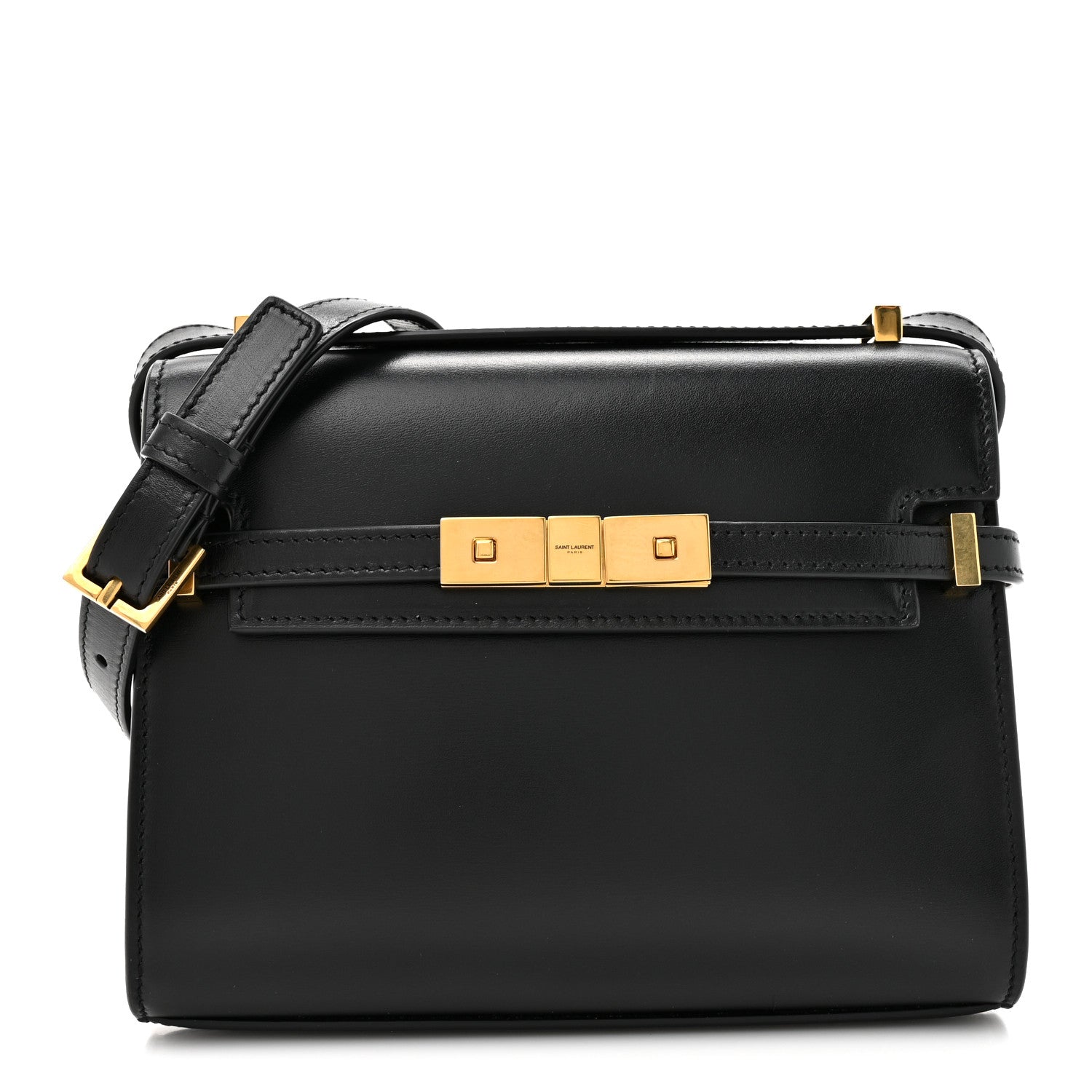 Saint Laurent Smooth Calfskin Mini Manhattan Shoulder Bag Black 1 of 10