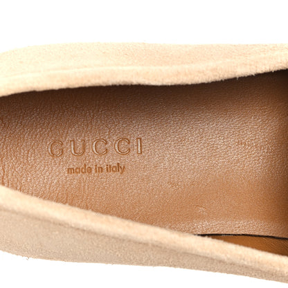 Gucci Suede Horsebit Womens Jordaan Loafers 39 Pink Sand 8 of 10