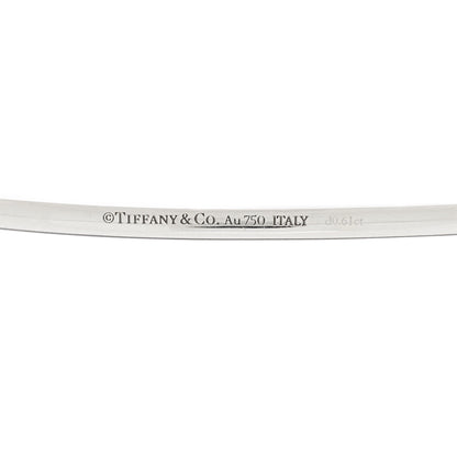 Tiffany 18K White Gold Diamond Metro Bangle Bracelet 3 of 3