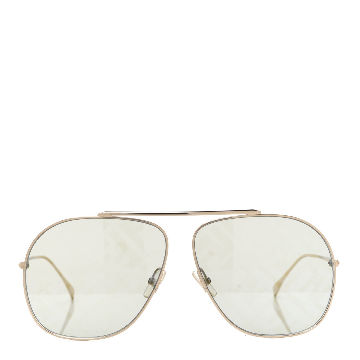 Metal Fendi Forever Aviator Sunglasses FF0407/G/S Gold