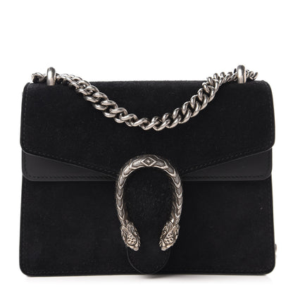 Gucci Suede Mini Dionysus Shoulder Bag Black 1 of 10