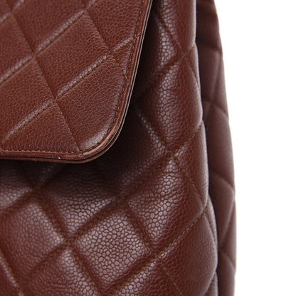 Chanel Caviar Quilted Jumbo Kelly Flap Brown 11 of 16