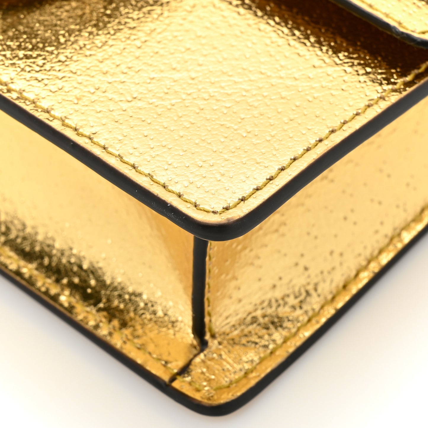 Metallic Calfskin Super Mini Dionysus Shoulder Bag Gold