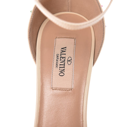Valentino Garavani Nappa Rainbow Rockstud D'Orsay 105mm Sandals 38 Light Ivory Multicolor 8 of 9