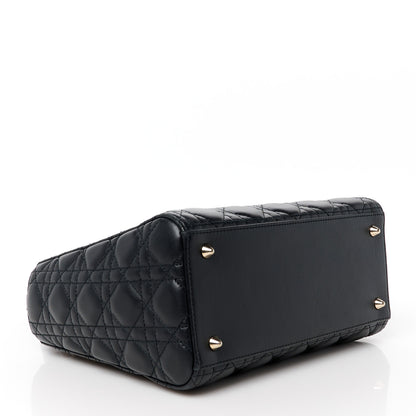 Christian Dior Lambskin Cannage Medium Lady Dior Black 4 of 10