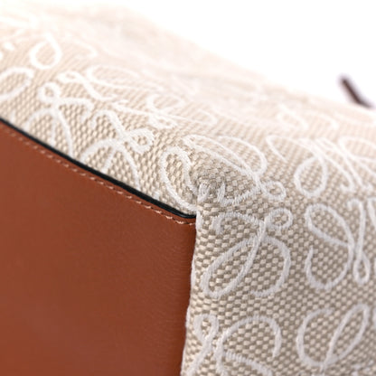 Loewe Jacquard Anagram Calfskin Small Cubi Bag Ecru Tan 11 of 13
