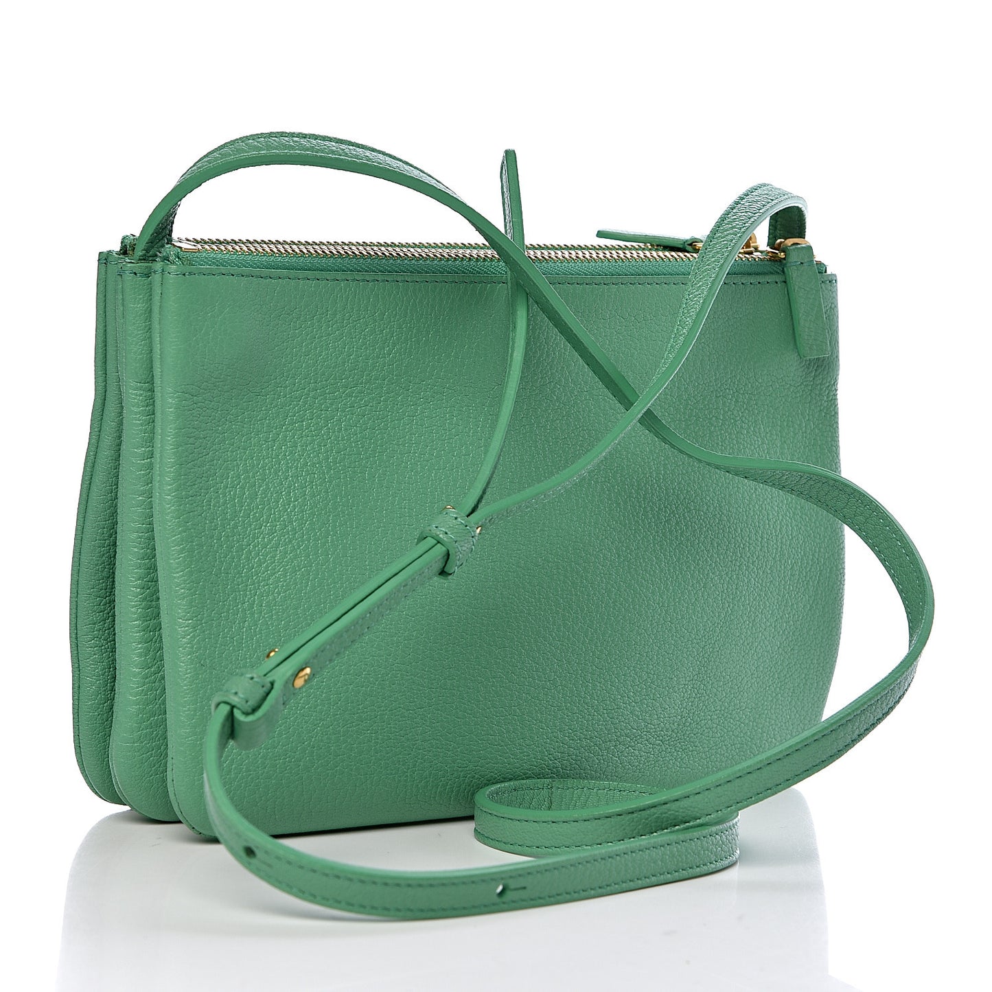 Goatskin Small Trio Crossbody Bag Palm