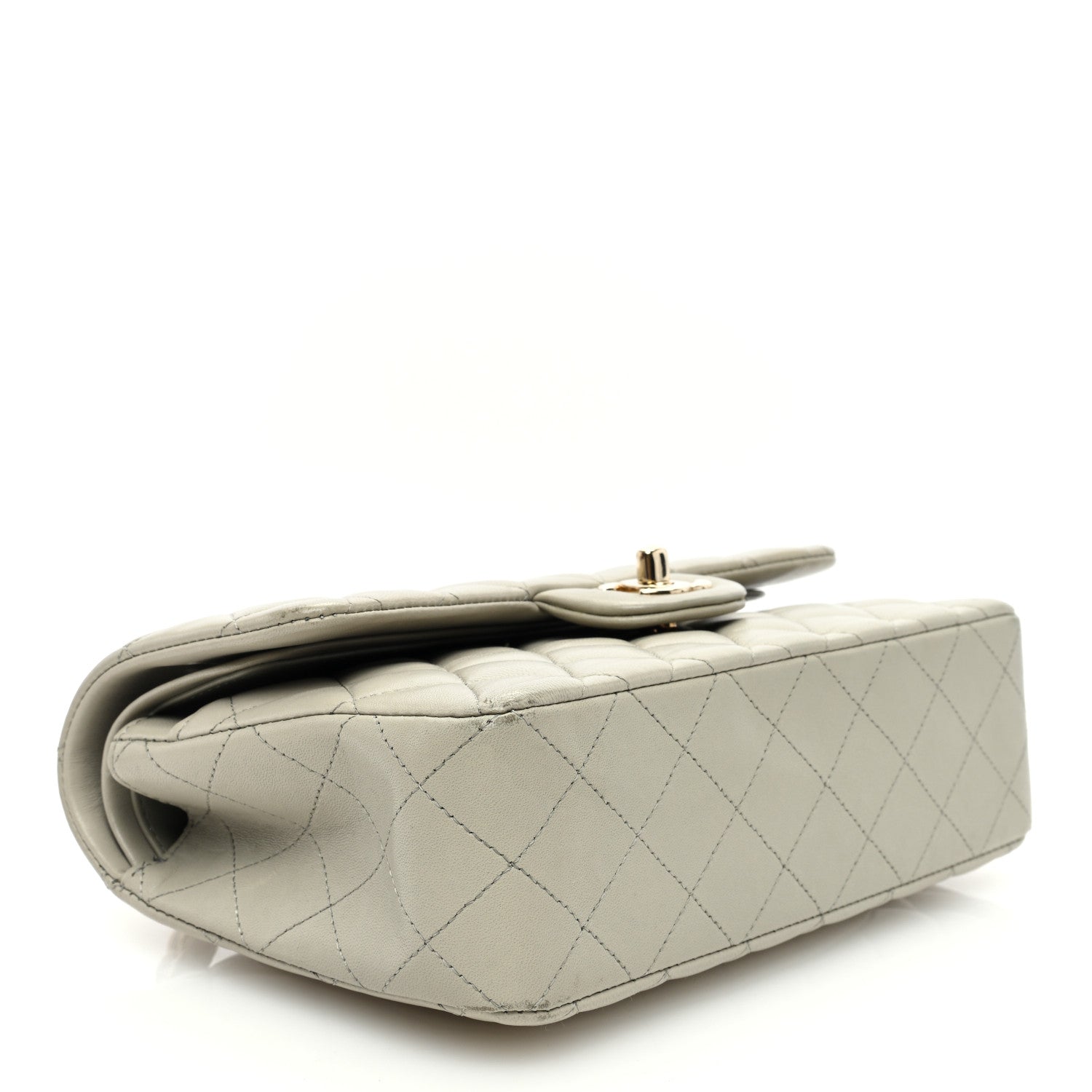 Chanel Lambskin Quilted Small Double Flap Grey 4 of 12