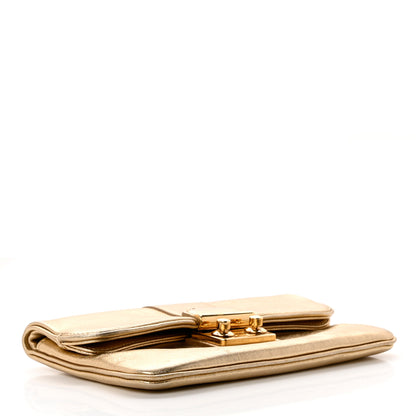 Louis Vuitton Metallic Calfskin Sofia Coppola Slim Clutch MM Gold 5 of 7