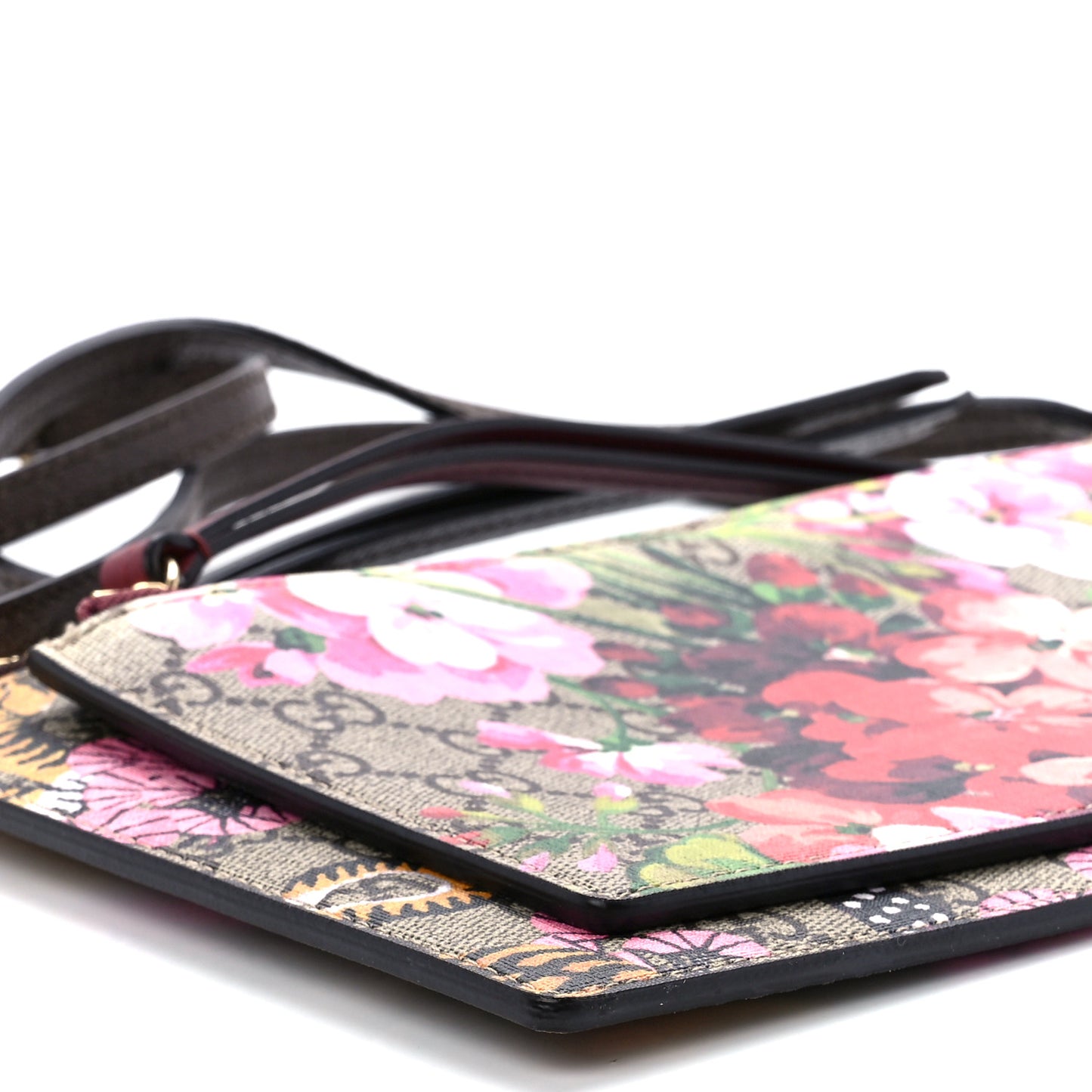 GG Supreme Monogram Bengal Blooms Shoulder Bag Beige Pink