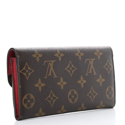 Louis Vuitton Monogram Emilie Wallet Red 3 of 11