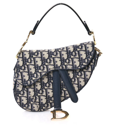 Christian Dior Oblique Mini Saddle Bag Blue 1 of 10