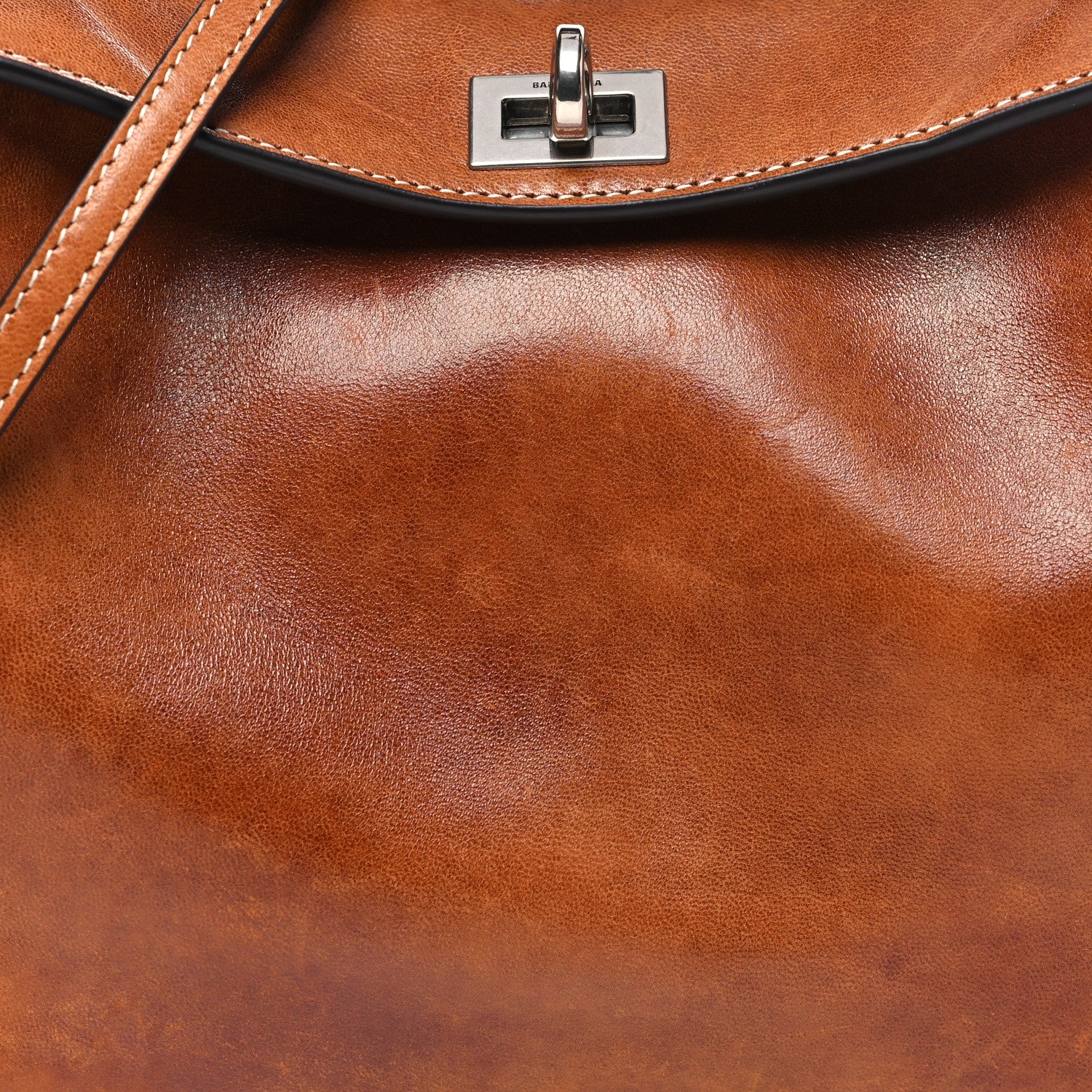 Balenciaga Vegetable Tanned Lambskin Mini Rodeo Top Handle Handbag Tan Cowboy 8 of 10