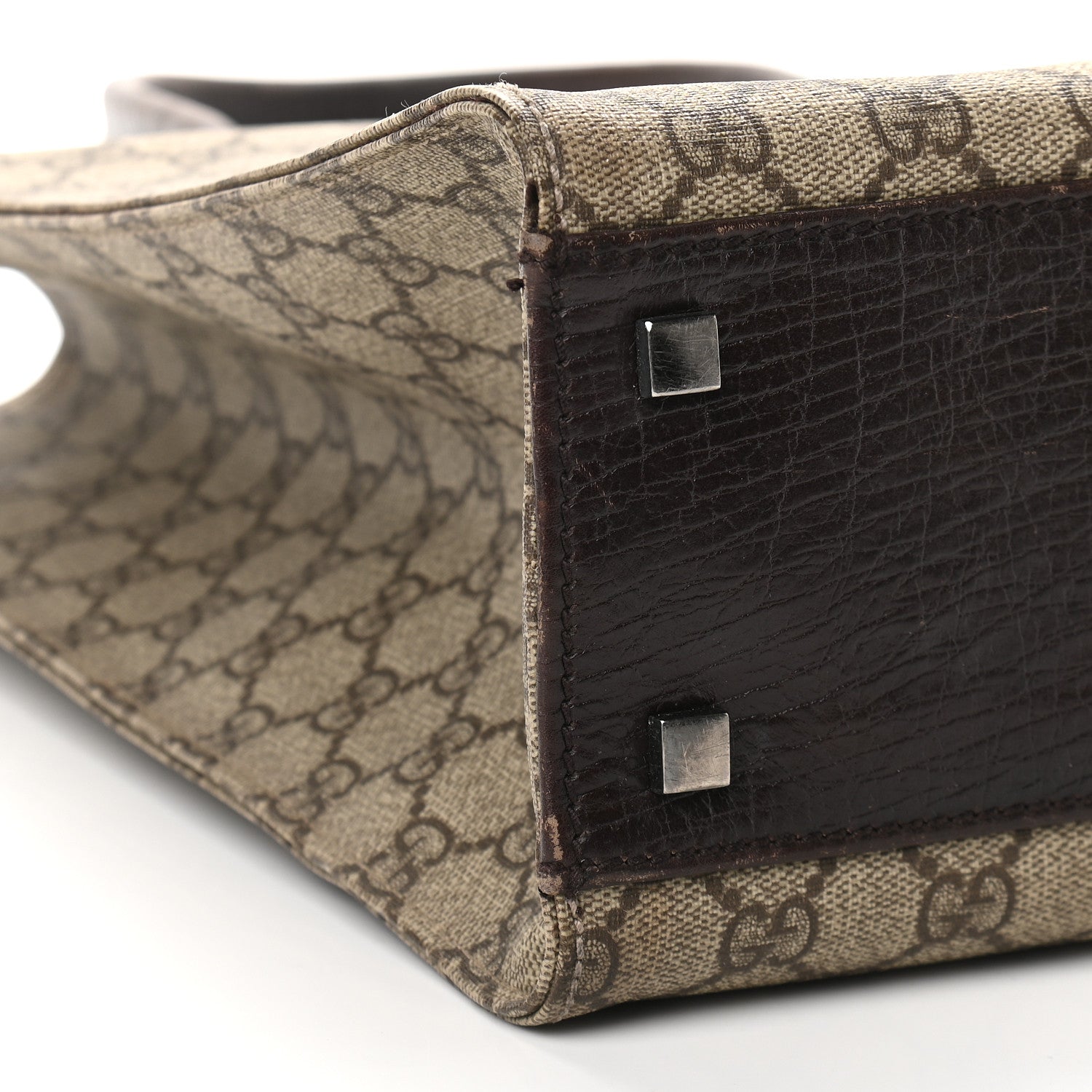 Gucci GG Plus Monogram Small Vertical Tote Dark Brown 5 of 13
