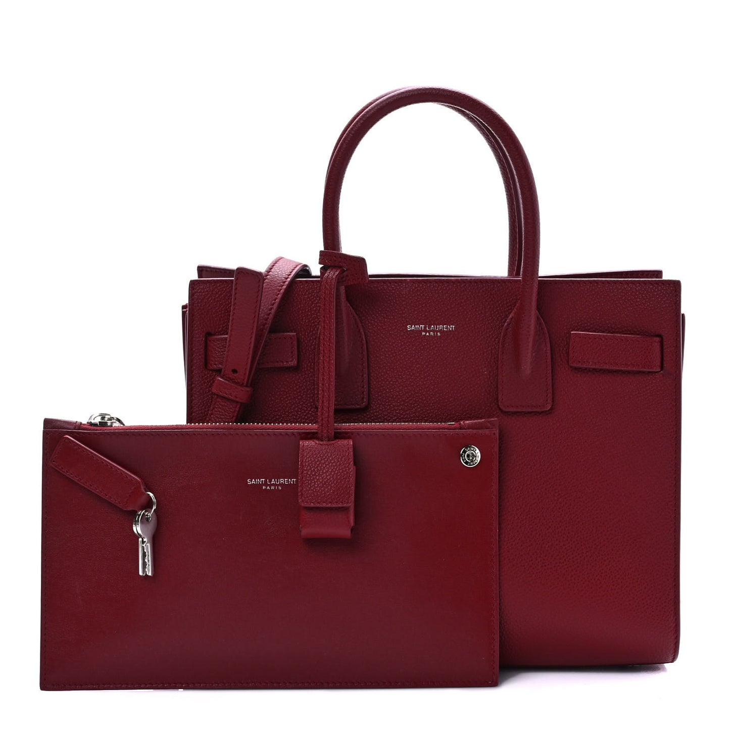 Grained Calfskin Baby Sac De Jour Opyum Red