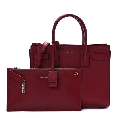 Saint Laurent Grained Calfskin Baby Sac De Jour Opyum Red 1 of 8