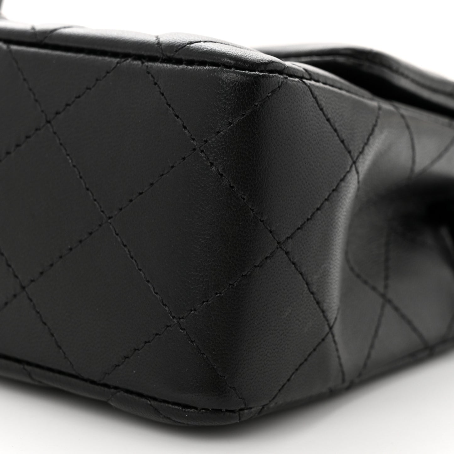 Lambskin Quilted Mini Rectangular Flap So Black