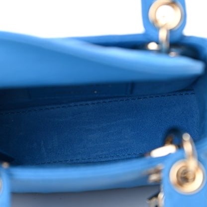Christian Dior Ostrich Micro Lady Dior Blue 5 of 9
