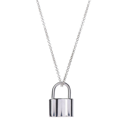 Tiffany Sterling Silver 1837 Lock Pendant Necklace 4 of 8