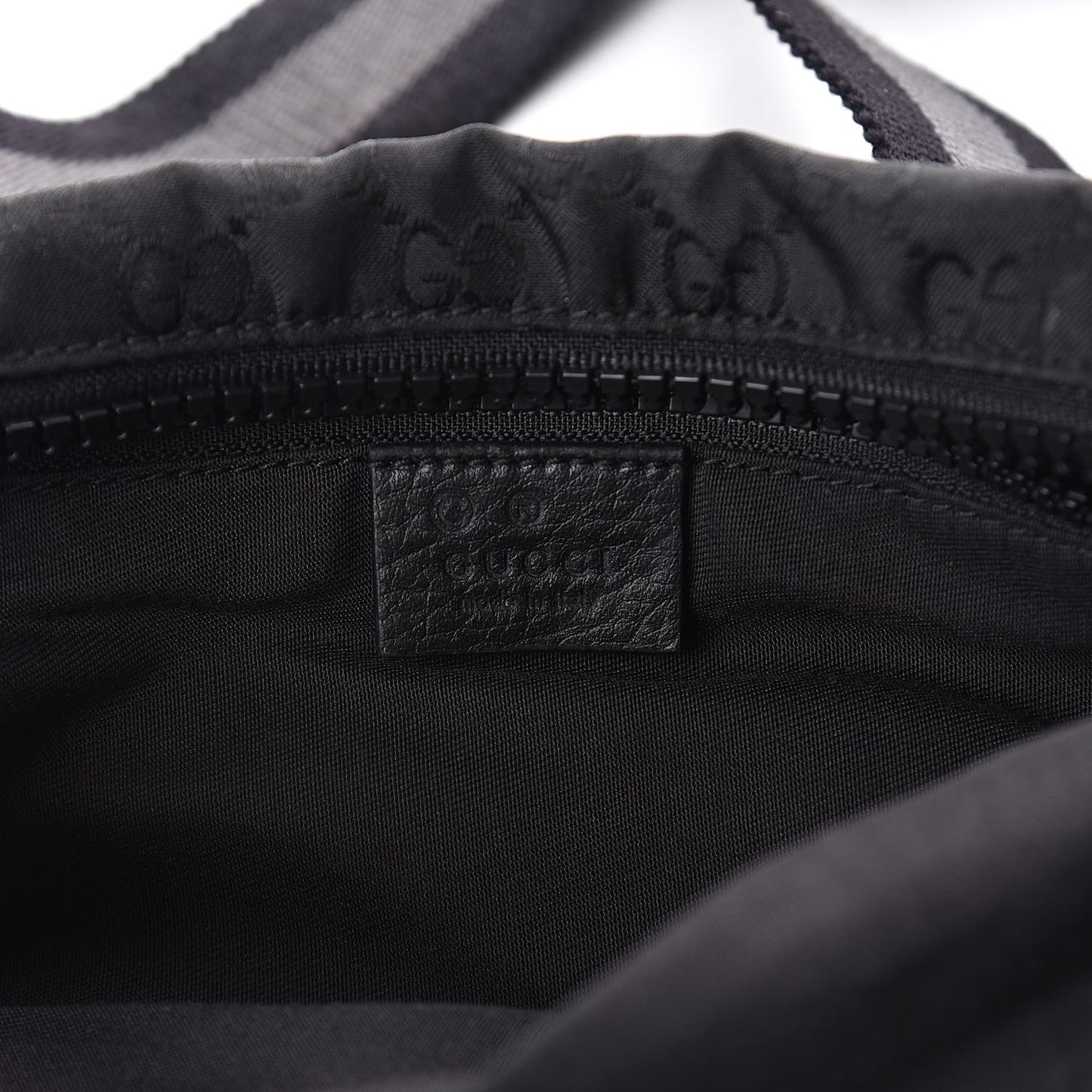 Nylon Monogram Small Flat Messenger Bag Black