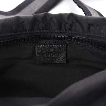 Gucci Nylon Monogram Small Flat Messenger Bag Black 6 of 9