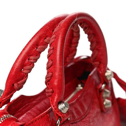 Balenciaga Agneau Giant 12 Silver Hardware Mini City Rouge Cardinal 16 of 25