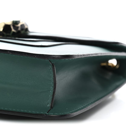 Bulgari Calfskin Small Serpenti Forever Snake Strap Crossbody Bag Emerald Green 9 of 11