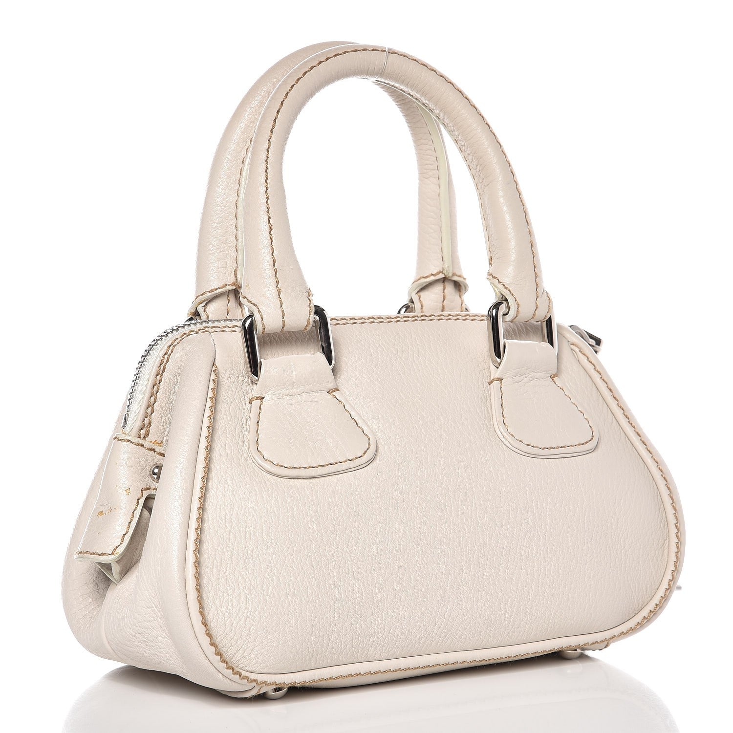 Chanel Calfskin Small Tassel Bowler White 3 of 13