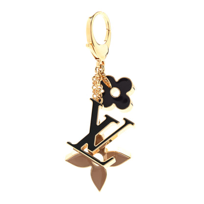Louis Vuitton Metal Enamel Fleur De Monogram Bag Charm Dore 1 of 5