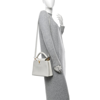 Louis Vuitton Taurillon Capucines BB Blanc Casse 2 of 9